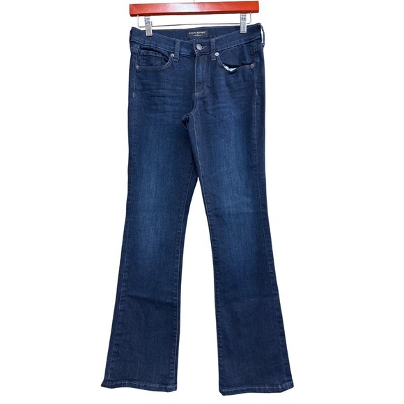 Banana Republic Slim Bootcut Jeans Petite 26/2 Dark Wash Cotton/Polyester/Spande - Picture 1 of 6